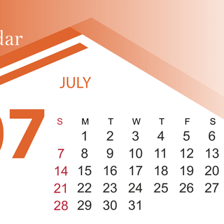 July 2019 calendar wallpaper