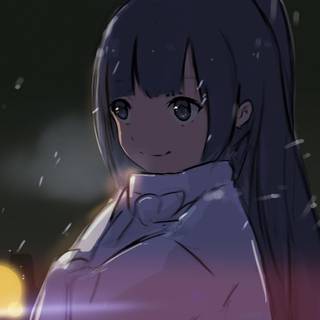 Long hair anime girl wallpaper
