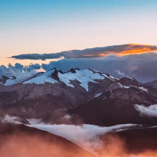 Bottom of snowy mountain wallpaper