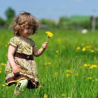 Girls and flowers wallpaper
