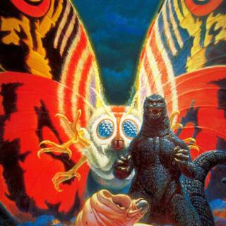 Godzilla and Mothra wallpaper
