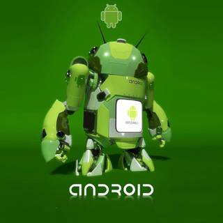 Green robot wallpaper