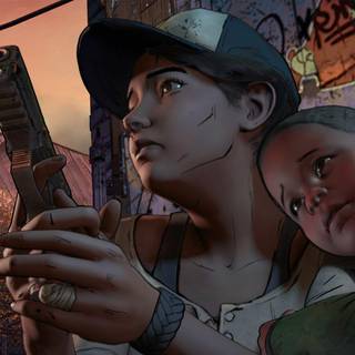 Violet and Clementine The Walking Dead wallpaper