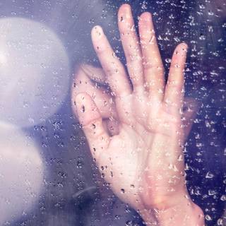 Girl and rain wallpaper