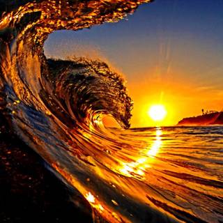 Sunset sea wallpaper