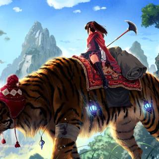 Tiger painting wallpaper