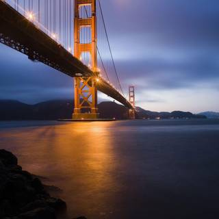 Golden Gate Bridge evening San Francisco wallpaper