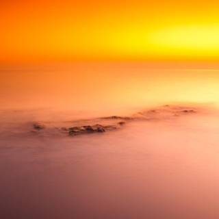 Fiery sunset wallpaper