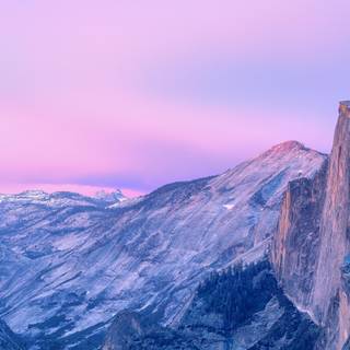 Yosemite National Park winter scenery wallpaper