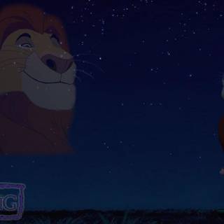 Simba and Mufasa The Lion King wallpaper