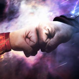 Thor and Captain Marvel wallpaper