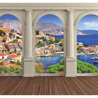 Mediterranean view wallpaper