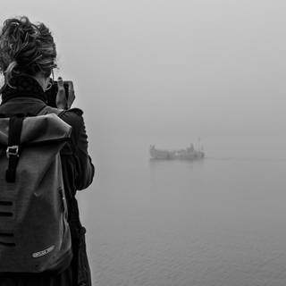 Girl in the mist wallpaper