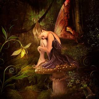 Butterfly girl wallpaper