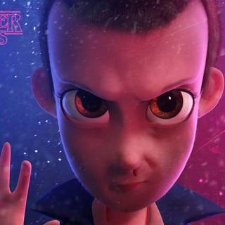 Stranger Things Eleven and Mike wallpaper