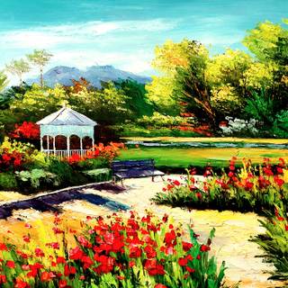 Summer park wallpaper