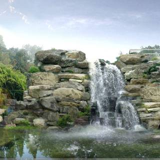 Small waterfall wallpaper