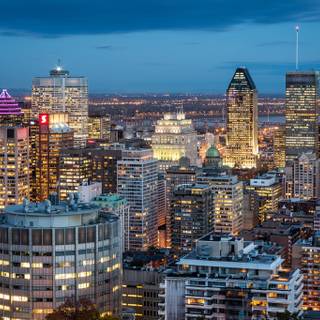 Row houses Montreal wallpaper