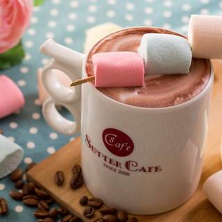 Hot coffee and roses wallpaper