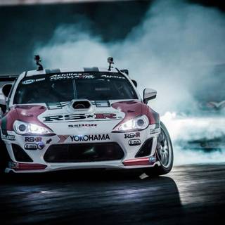 Drifting car smoke wallpaper