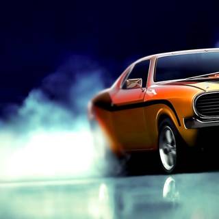 Drifting car smoke wallpaper