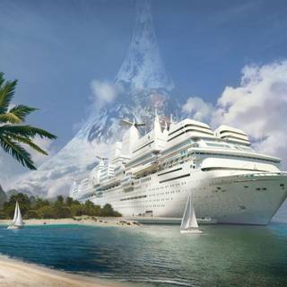 Fantasy beach wallpaper