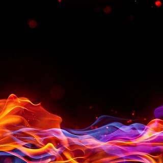 Red wave fire wallpaper