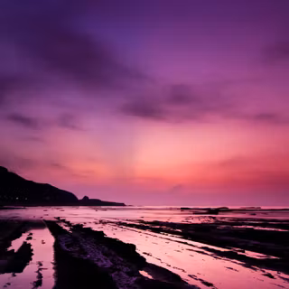 Purple horizon landscape wallpaper