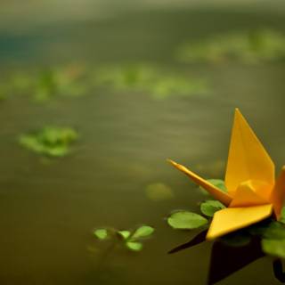 3D origami wallpaper