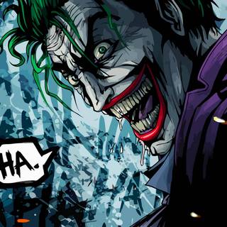 Joker laughing wallpaper