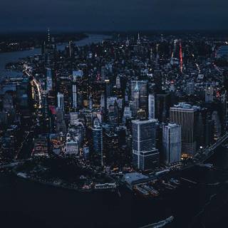 City buildings cityscape at night wallpaper