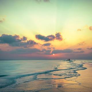 Sunset sea wallpaper