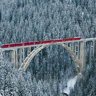 Train mountains wallpaper