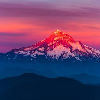 Sunset mountains landscape wallpaper