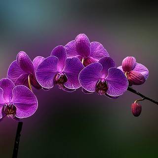 Mauve and red orchid wallpaper