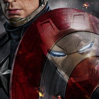 Captain America and Captain Marvel wallpaper