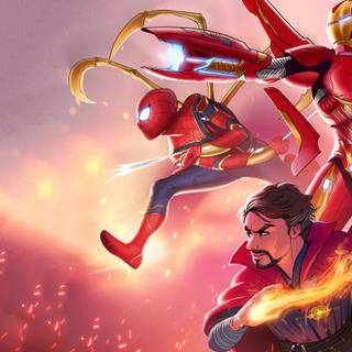 Spider-Man and Iron Man wallpaper