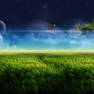 Artistic field wallpaper