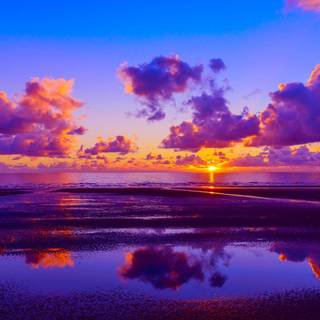 4K colorful sunset wallpaper