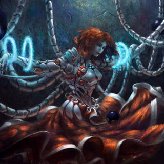 Cyborg skull wallpaper