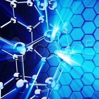 Molecules 3D art wallpaper