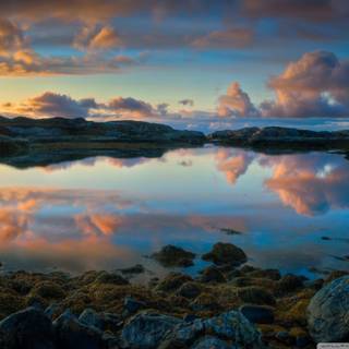 Sunset reflections wallpaper