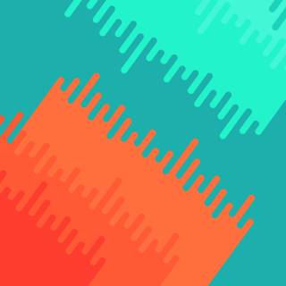 Teal and orange wallpaper