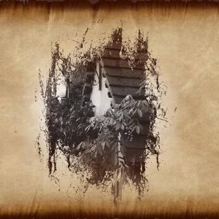 Flower garden with cottage wallpaper