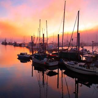 English Harbor sunset wallpaper