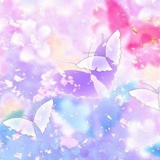 Lavender and butterflies wallpaper