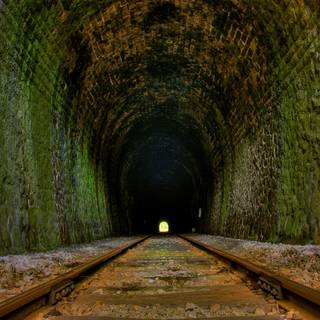 Tunnel of light wallpaper
