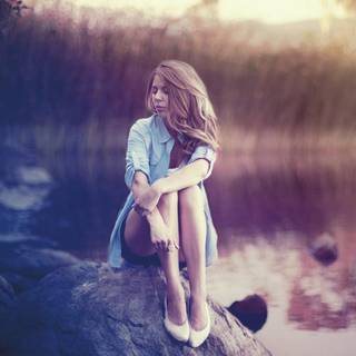 Hipster female wallpaper