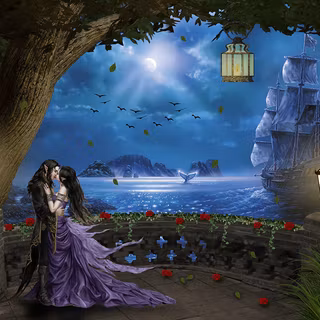 Elf couple wallpaper