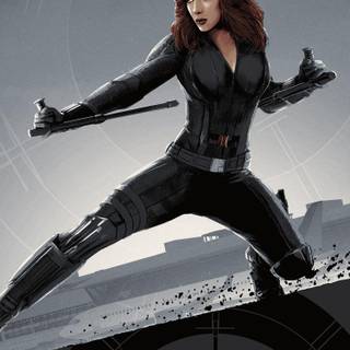 Black Widow vs Taskmaster wallpaper